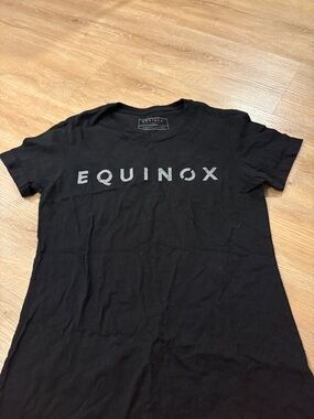 Equinox Women's Black Short Sleeve Logo Tee